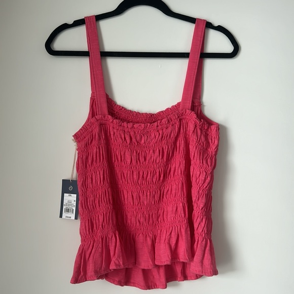 NWT Universal Threads Pink ruffle Tank Top - Picture 2 of 2